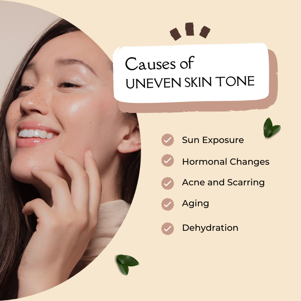 Uneven skin tone